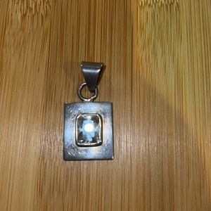 Silpada Silver and Crystal Slide Charm